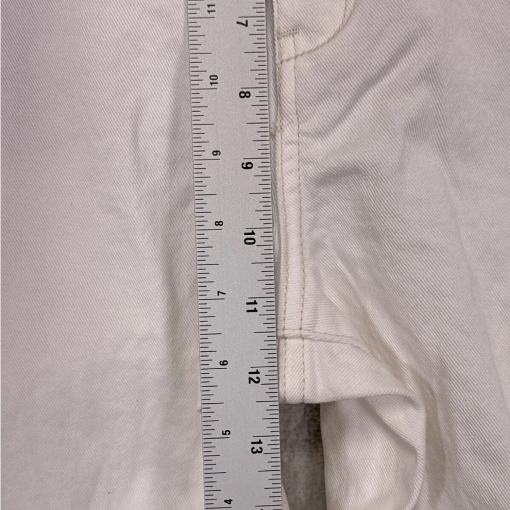 Pilcro Off-White high rise, wide leg jeans, distressed knees, size 27 - Picture 9 of 10